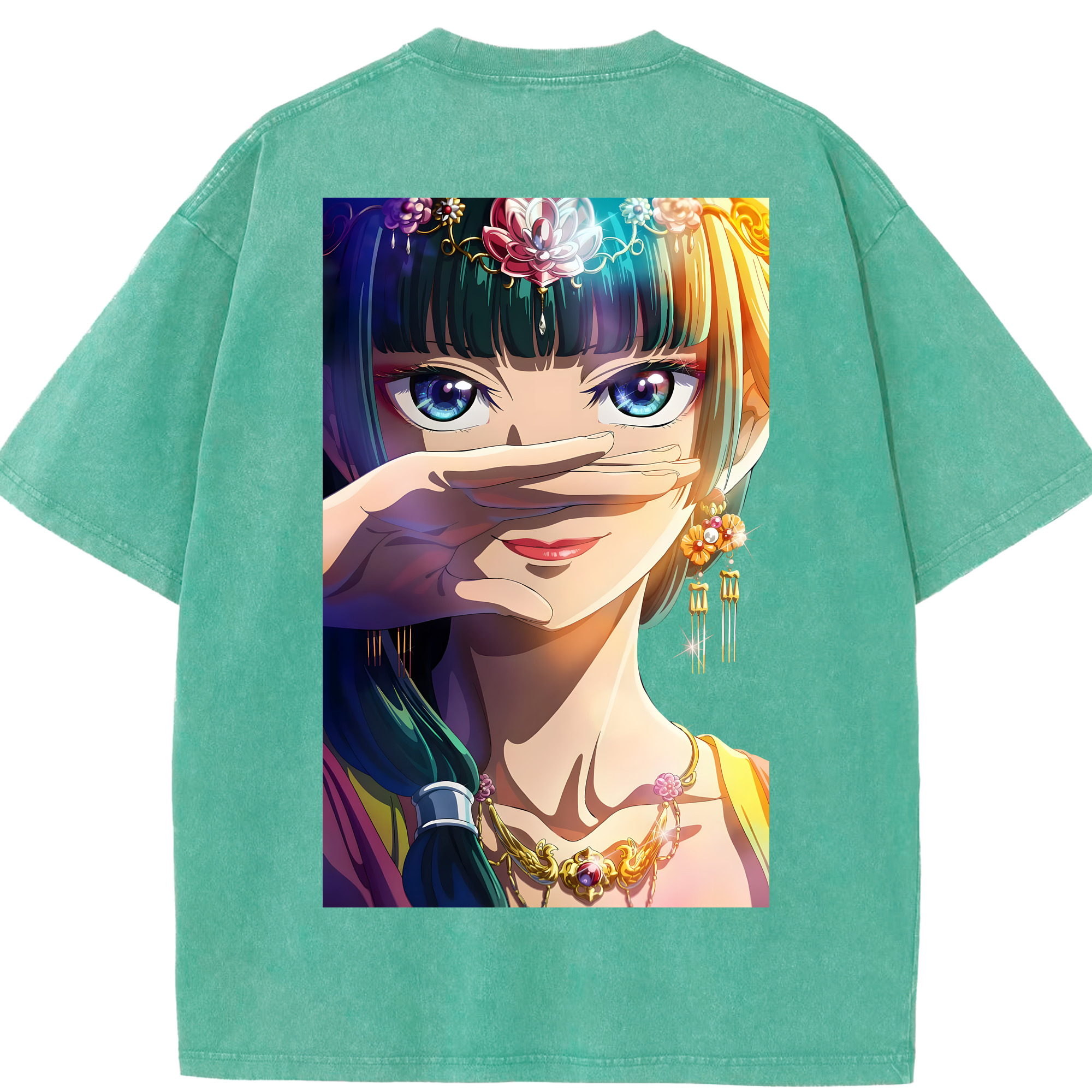 （画像用） 薬屋のひとりごと The Apothecary Diaries 綿100% ヴィンテージ風 半袖Tシャツ（背面プリント）